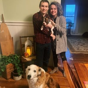 Red Gray and Black Houndstooth Jacket